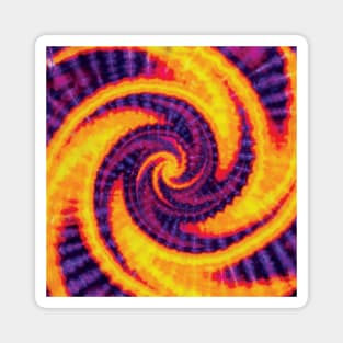 Wig Wag Golden Yellow Deep Orange Purple Navy Tie Dye Magnet