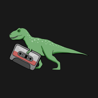 Dinosaur With Vintage Tape T-Shirt