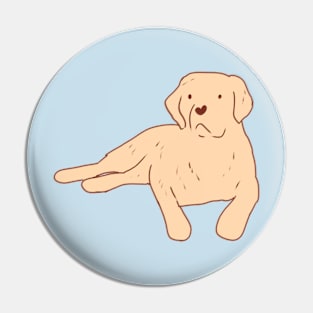 Labrador dog illustration Pin