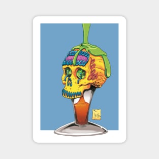 Sweet Mexican Skull: Chocolate Milkshake Magnet