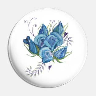 Blue Rose Pin