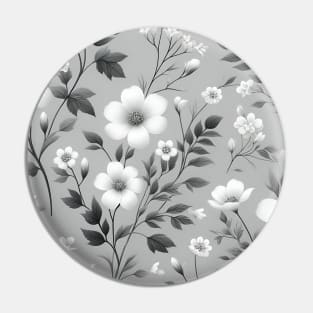 White Flowers Pin