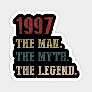 Vintage 1997 The Man The Myth The Legend Gift 23rd Birthday Magnet