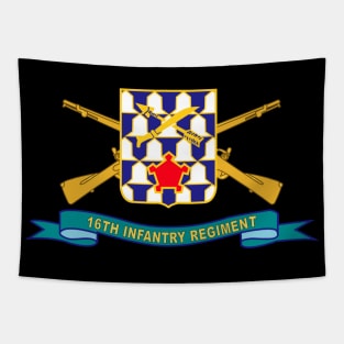 16th Infantry Regiment - DUI w Br - Ribbon X 300 Tapestry