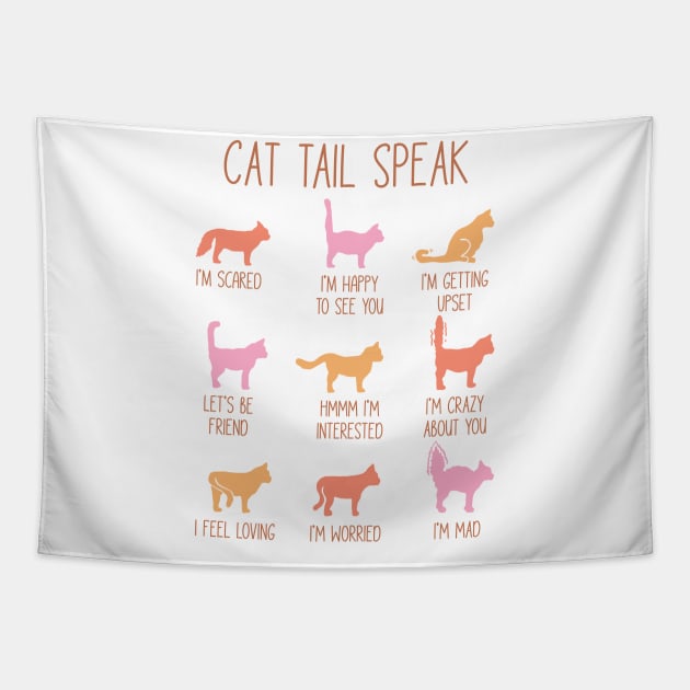 Cat mama Cat tail translation Tapestry by Positively Petal Perfect 