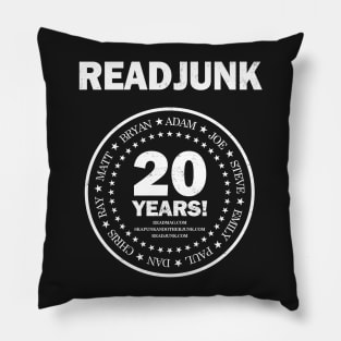 ReadJunk.com 20th Anniversary T-Shirt Pillow