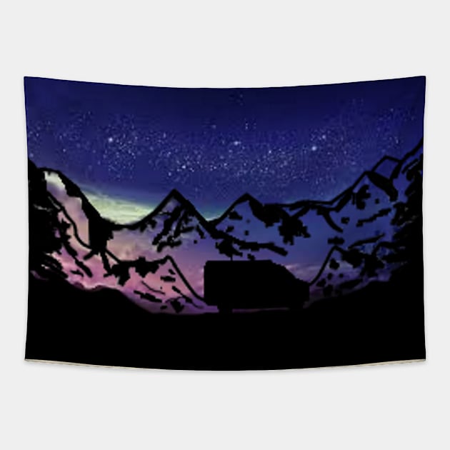 Van camping Tapestry by WifiInHell