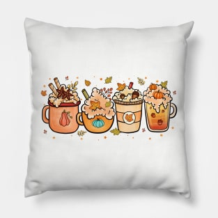 Fall Latte Coffee Pillow