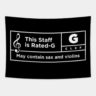 This Staff is Rated G - Funny Musician Tapestry