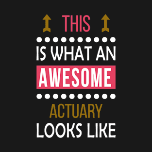 Actuary Awesome Looks Cool Job Funny Birthday Gift T-Shirt