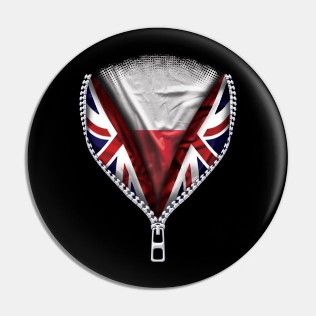 Polish Flag  Poland Flag zipped British Flag - Gift for Polish From Poland Pin by Country Flags