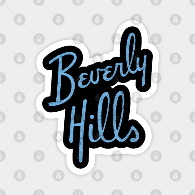 Beverly Hills vintage logo Magnet by BodinStreet