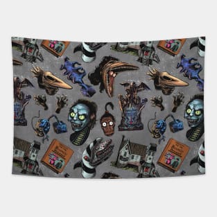 Beetlejuice - Grey Pattern Tapestry