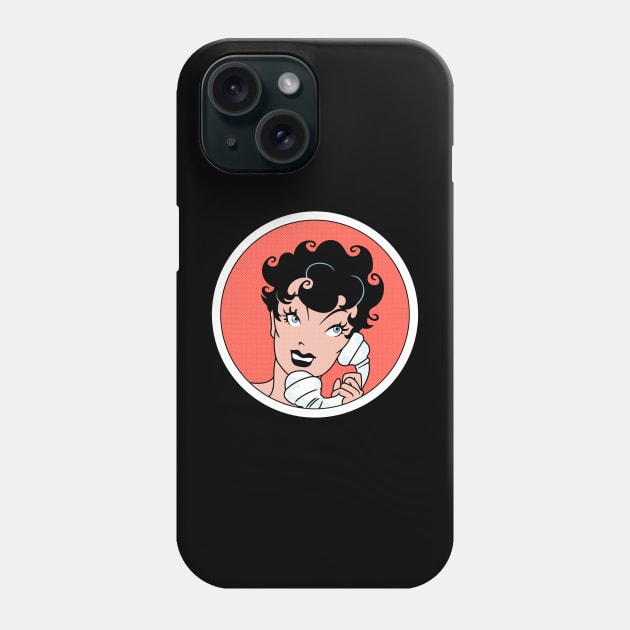 Girl on the Phone v2 Phone Case by ranxerox79