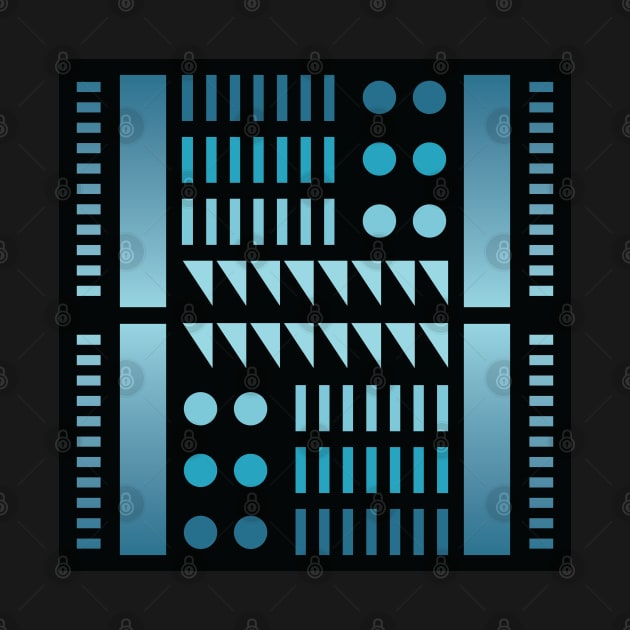 “Dimensional Sections (1)” - V.3 Blue - (Geometric Art) (Dimensions) - Doc Labs by Doc Labs