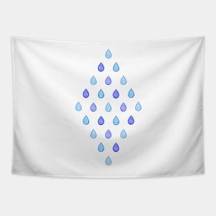 Blue raindrops Tapestry