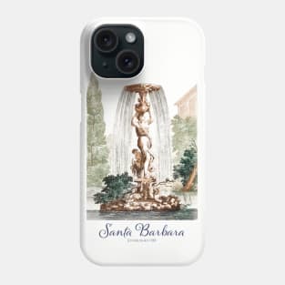 Santa Barbara CA Vintage Garden Fountain Phone Case