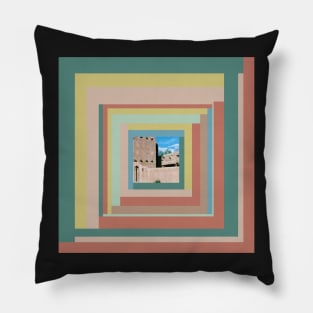 Adobe House--pueblo, New Mexico, Arizona, Southwest Pillow