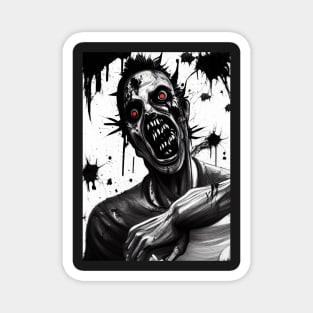 CRAZY RED EYED HALLOWEEN ZOMBIE Magnet