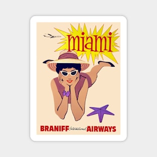 Miami Travel Poster Magnet