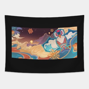 Travel Notes: Vivid Flight Genshin Impact Namecard Tapestry