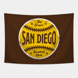 San Diego Retro Big League Baseball - Brown Tapestry