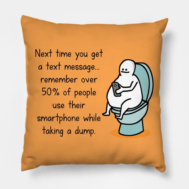 Toilet texting Pillow by hungryfatcat