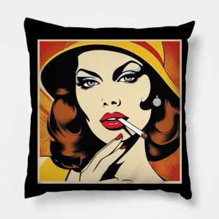 Pop Smoking Girl Pillow