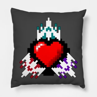 Retro Rocket Ships Heart Edition Pillow