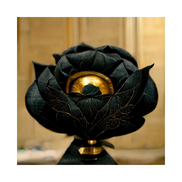 Black Gilded Rose Gothic Romance by Moon Art