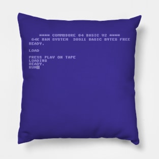 Commodore Boot Screen Tape Load Pillow