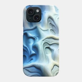 Blueish liquid shapes Phone Case