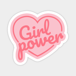 Girl Power Heart Magnet