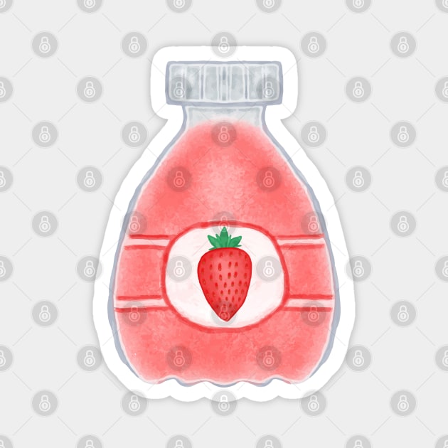 Strawberry Drink Milk Magnet by Aisiiyan