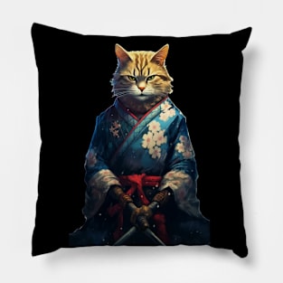 Neko Samurai 2 Pillow