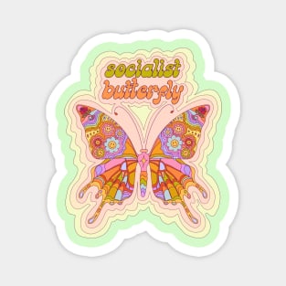 Socialist Butterfly - 70s butterfly Magnet