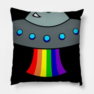 Rainbow Gaylien Pride Alien Pillow