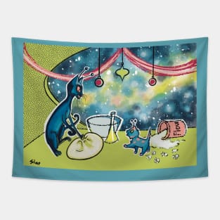 Zap Cat Christmas: Holiday Baking Tapestry