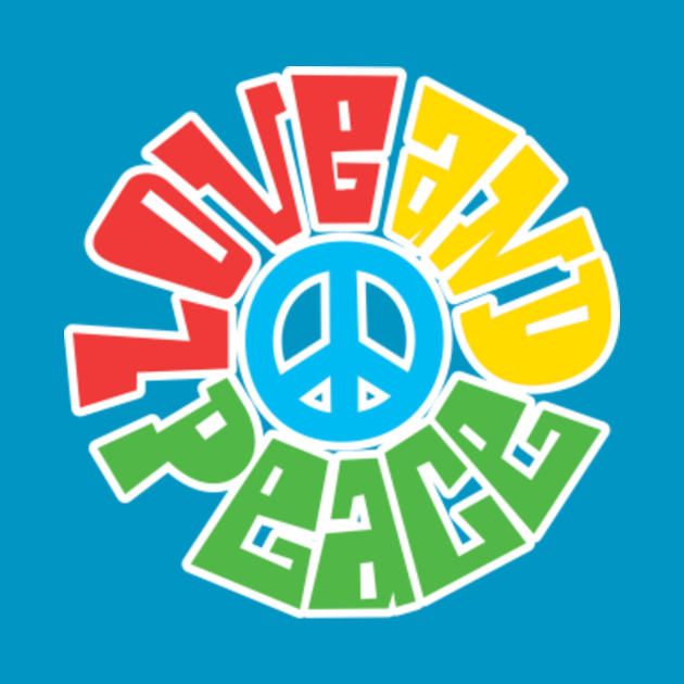 Discover Peace and Love Retro Hippie - Peace And Love - T-Shirt