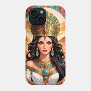 Cleopatra Queen of Egypt retro vintage floral design Phone Case