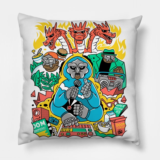 MF DOOM & FRIENDS Pillow by geolaw