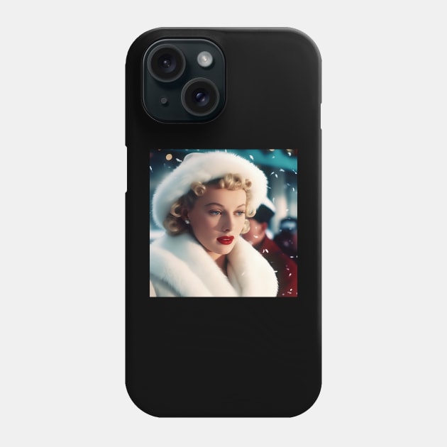 White Christmas blonde woman Phone Case by KOTYA