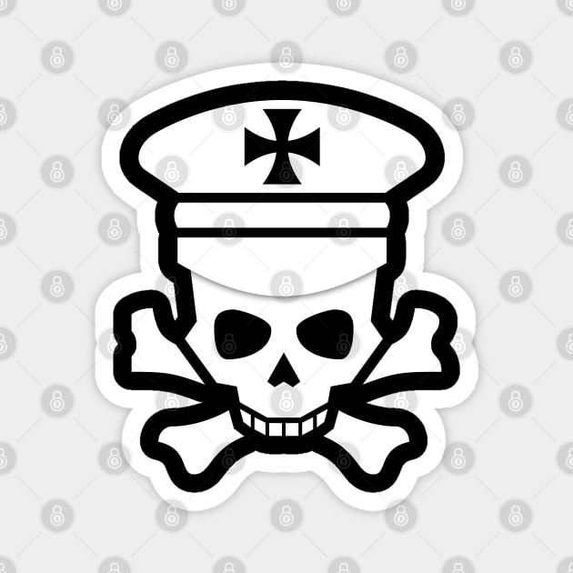Peaked Cap Skull Magnet by Low Life Shirts