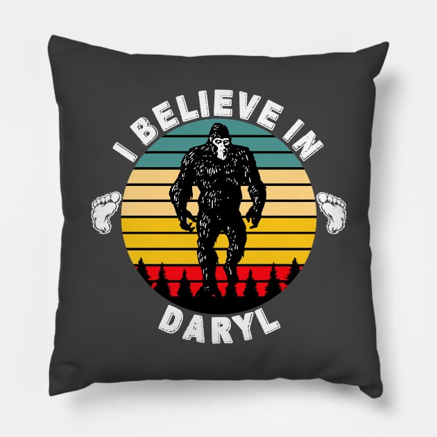 I Blevieve In Daryl, Bigfoot, Yeti Darryl Sasquatch Shirt Pillow by RKP'sTees