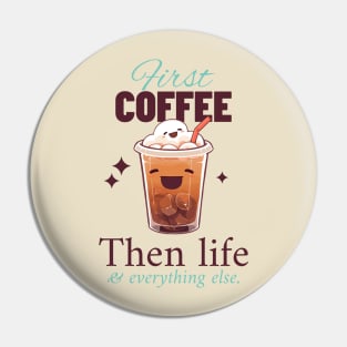 Iced Coffee Lover Pin