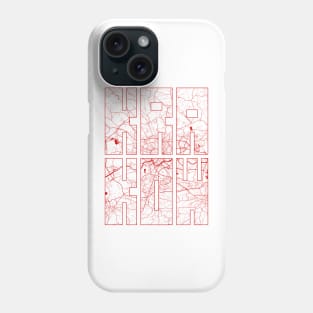 Krakow, Poland City Map Typography - Oriental Phone Case