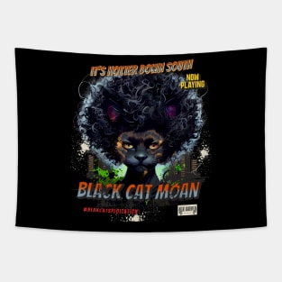 Black Cat Moan Tapestry