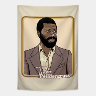 Teddy Pendergrass - Retro Soul Fan Illustration Tapestry