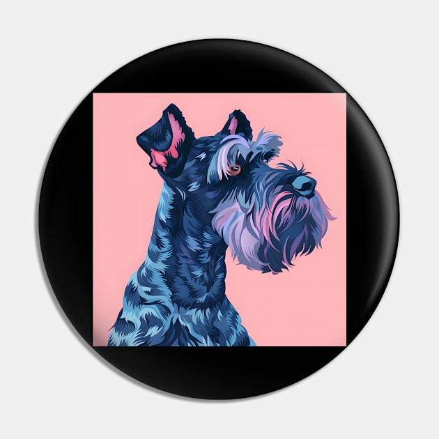 70s Kerry Blue Terrier Vibes: Pastel Pup Parade Pin by NatashaCuteShop