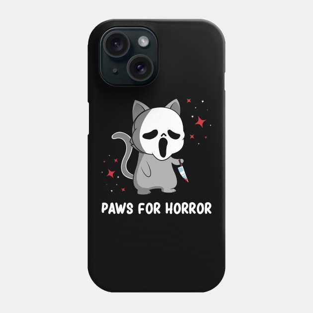 Spooky Slasher Cute Cat Scary Kitten Halloween Horror Phone Case by Graphic Monster